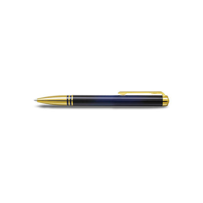 Lapis Bard Contemporary Torque Ballpoint Pen - Blue with Gold Trims