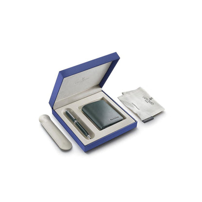 Lapis Bard Contemporary Verdant Ballpoint Pen with Wallet