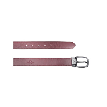 Lapis Bard Mandeville Croc-Textured 35 MM Buckle Belt - Dark Brown