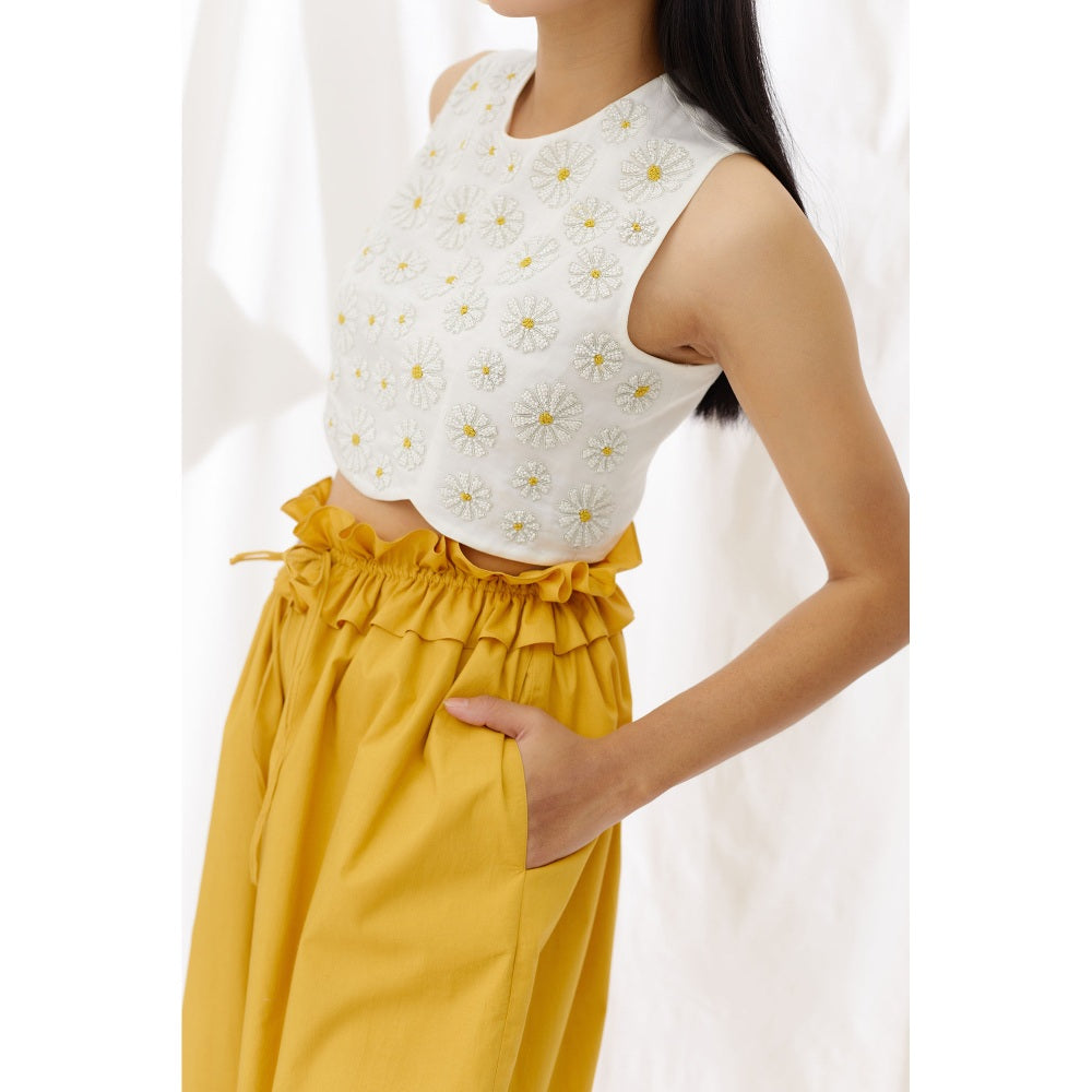 Lavanya Ahuja Sunkissed Drawstring Pant In Poplin