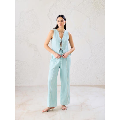 Lavanya Ahuja Aqua Co-Ord (Set of 2)