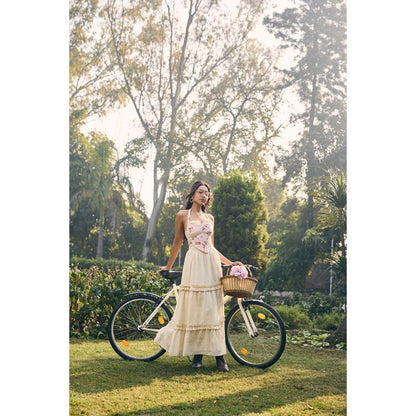 Lea Clothing Hayden Off White Maxi Skirt