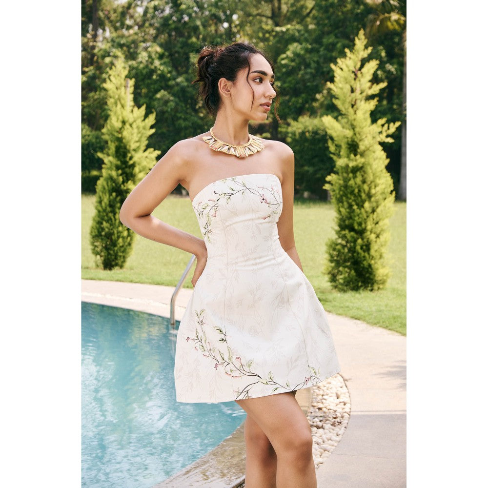 Lea Clothing Yva Structured White Tube Dress