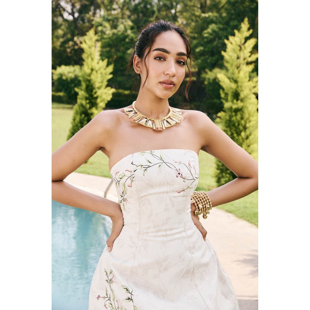 Lea Clothing Yva Structured White Tube Dress