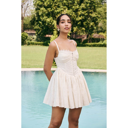 Lea Clothing Artemis White Corset Dress