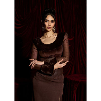Lea Clothing The Brown Magic Hourglass Maxi Skirt