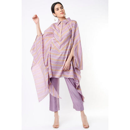 Leela by A Lilac Asymmetrical Co-Ord Set