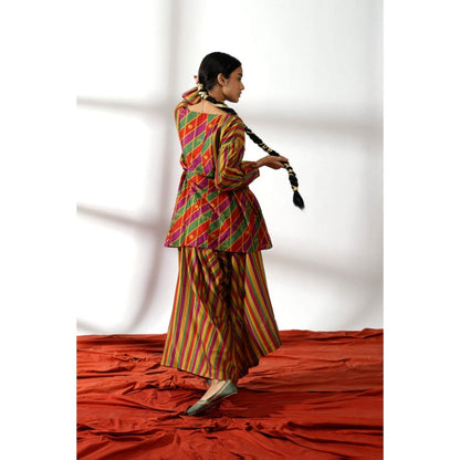 Leela by A Multicolour Printed Kurta And Flared Palazzo
