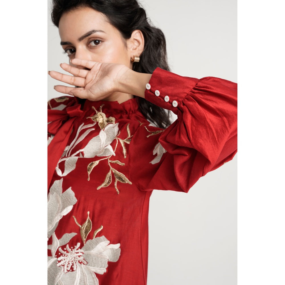 MADDER MUCH Aspen Midi Dress - Red