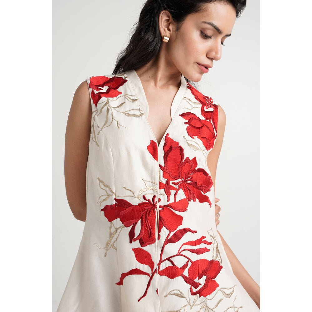 MADDER MUCH Kubra Co-Ord - Red (Set of 2)