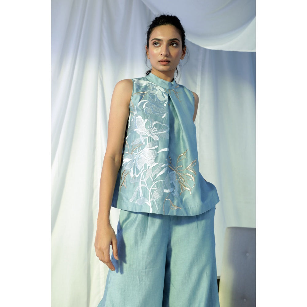 MADDER MUCH Lea- Co-Ord - Blue (Set of 2)
