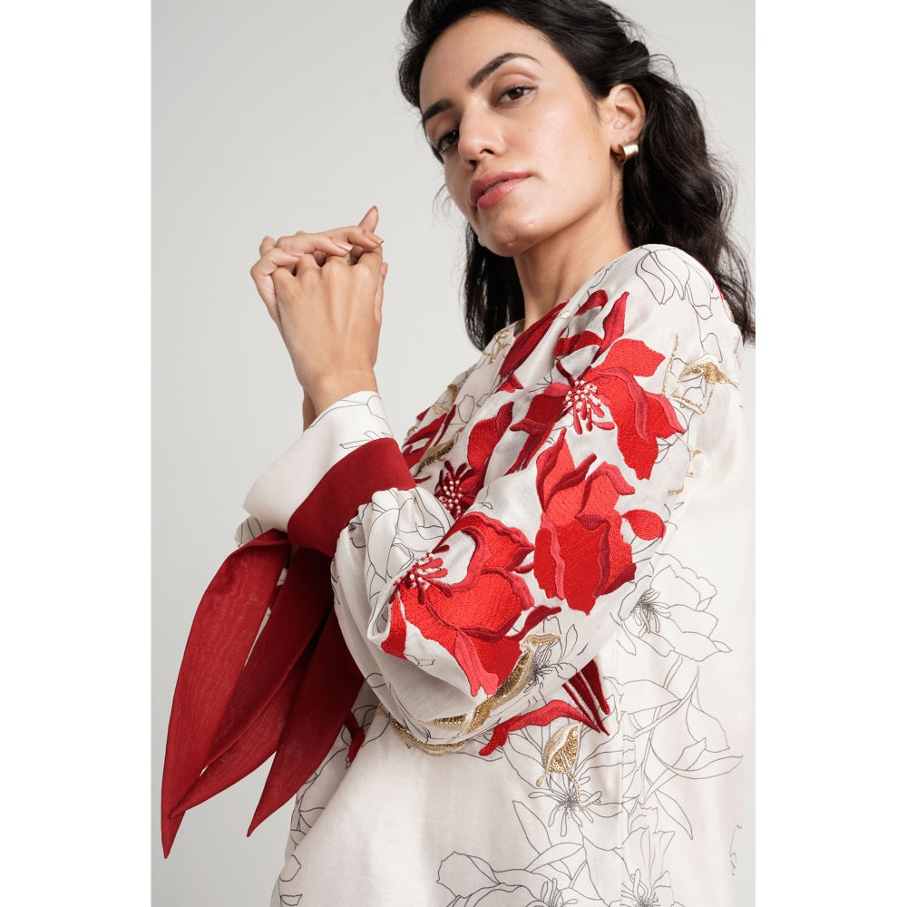 MADDER MUCH Nyla Co-Ord - Red (Set of 2)