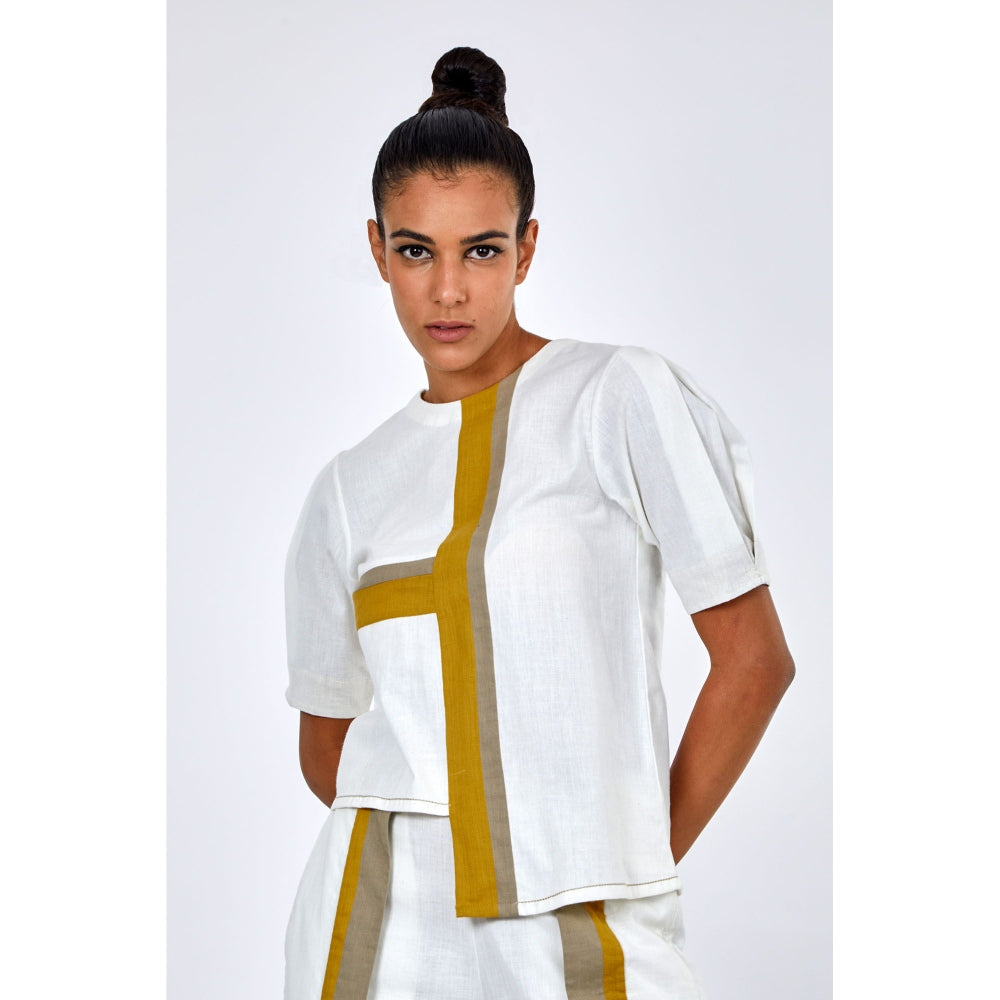 MADDER MUCH Roy Saamo Co-Ord - White (Set of 2)