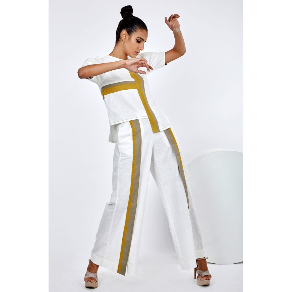 MADDER MUCH Roy Saamo Co-Ord - White (Set of 2)