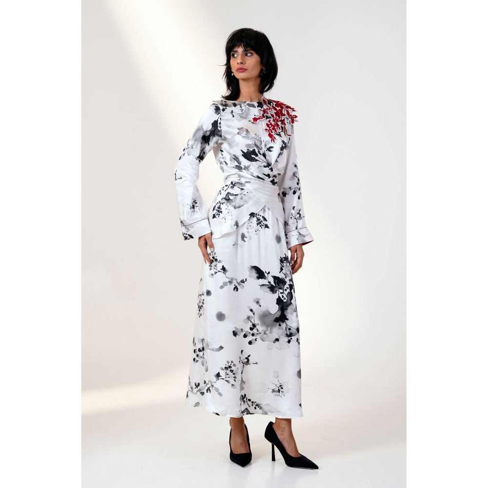 MADDER MUCH Elora Wrap Top Column Skirt Set (Set of 2)