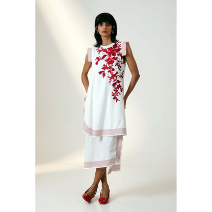 MADDER MUCH Marsala Layered Midi Dress