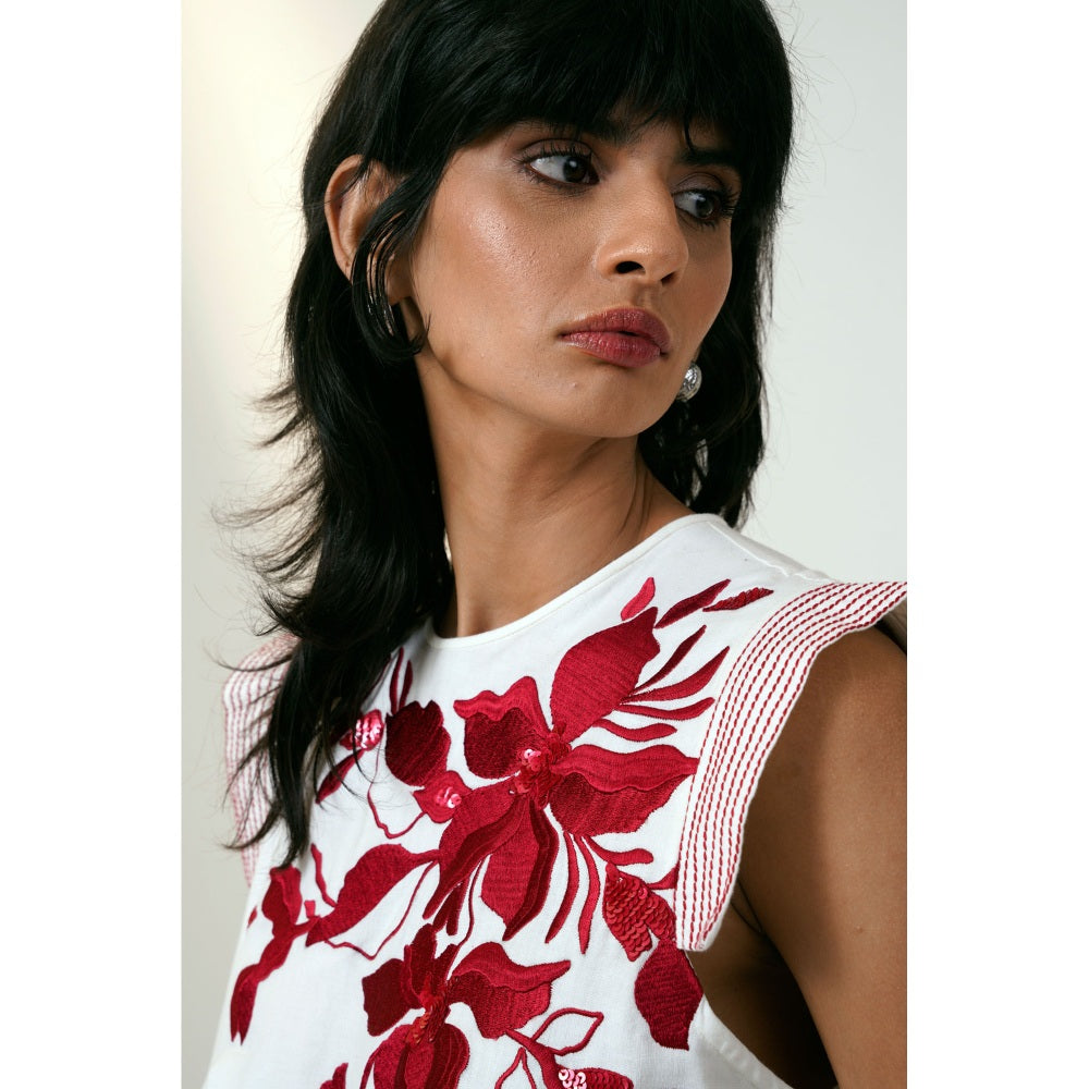 MADDER MUCH Marsala Layered Midi Dress
