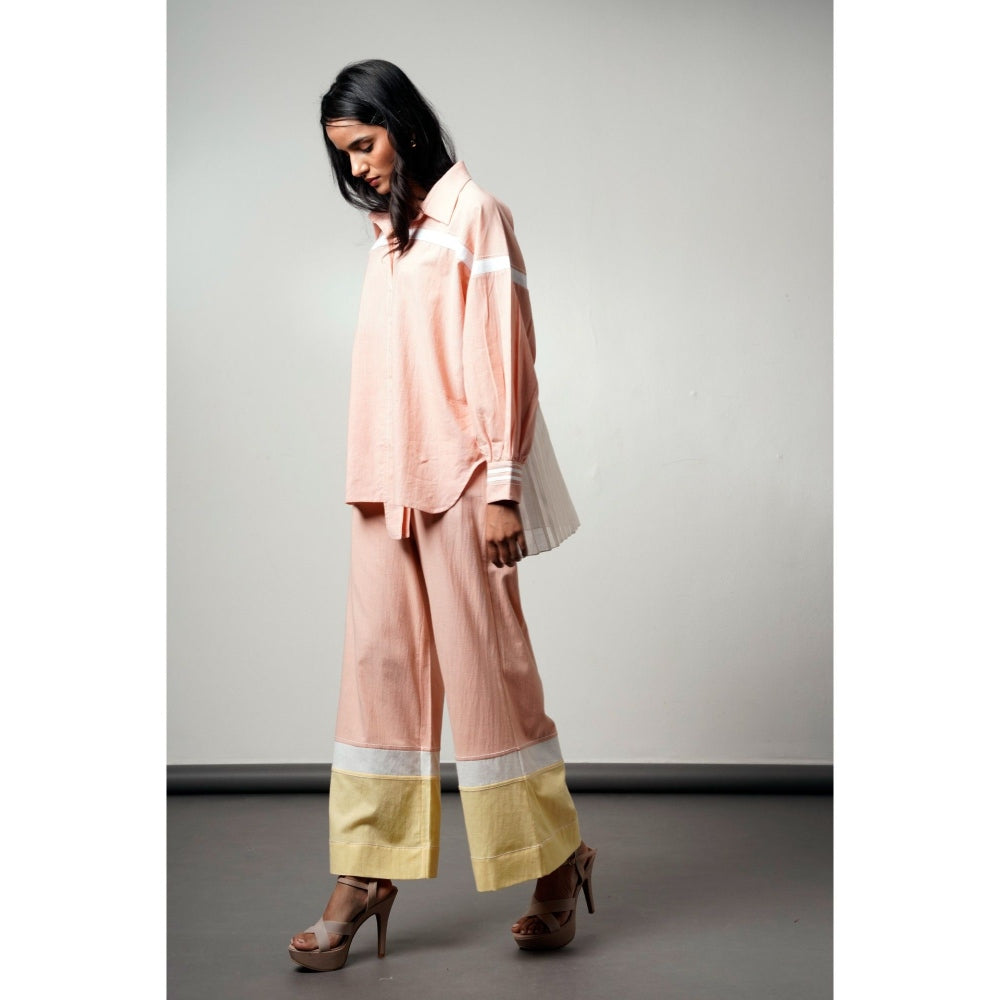 MADDER MUCH Bellona The Fluted Peach Solid Co-Ord (Set of 2)