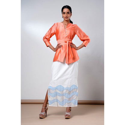 MADDER MUCH Nella Breeze Wrap Top and Denim Skirt (Set of 2)