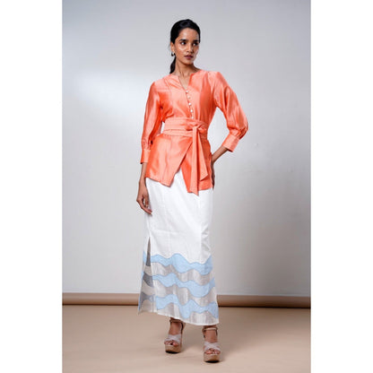 MADDER MUCH Nella Breeze Wrap Top and Denim Skirt (Set of 2)