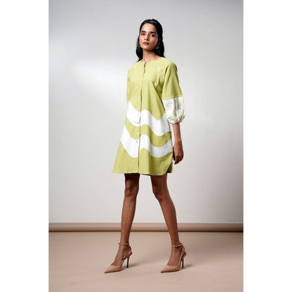 MADDER MUCH Hope Olive Bloom Short Dress