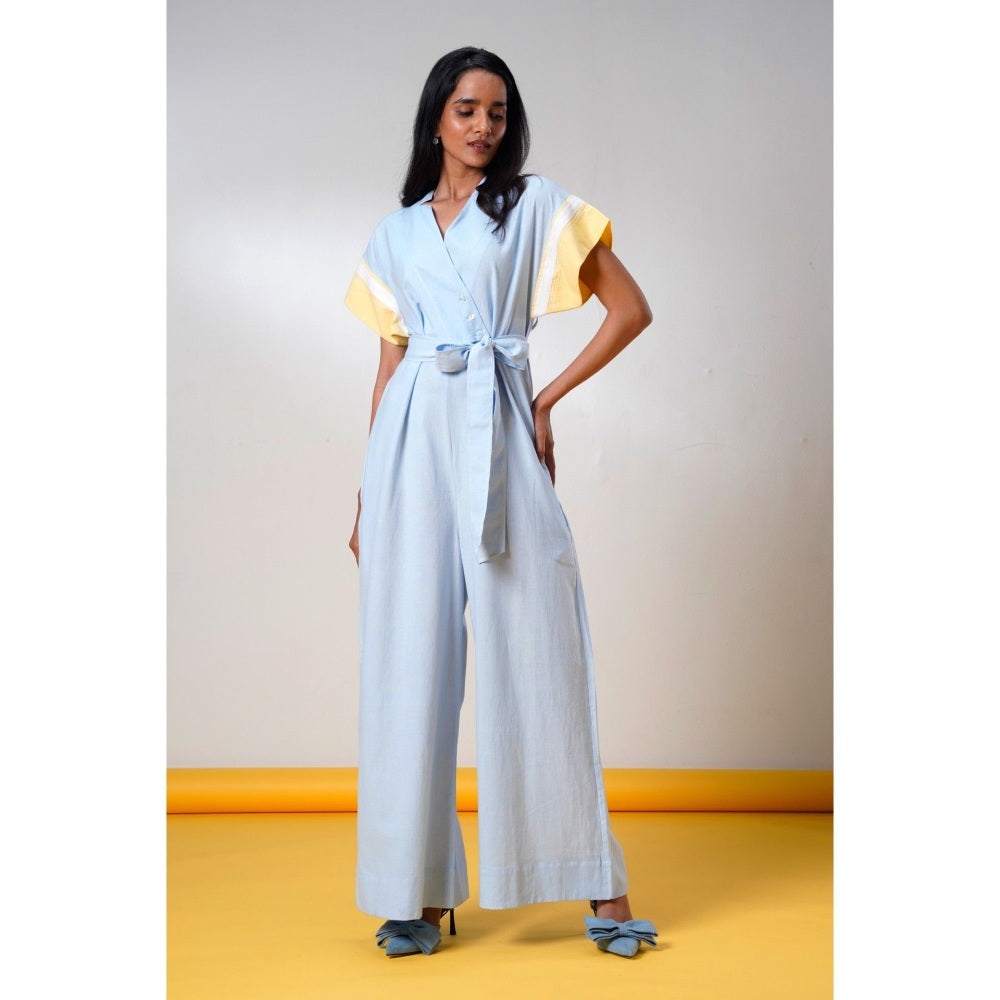 MADDER MUCH Kaito Blue Whisper Jumpsuit (Set of 2)