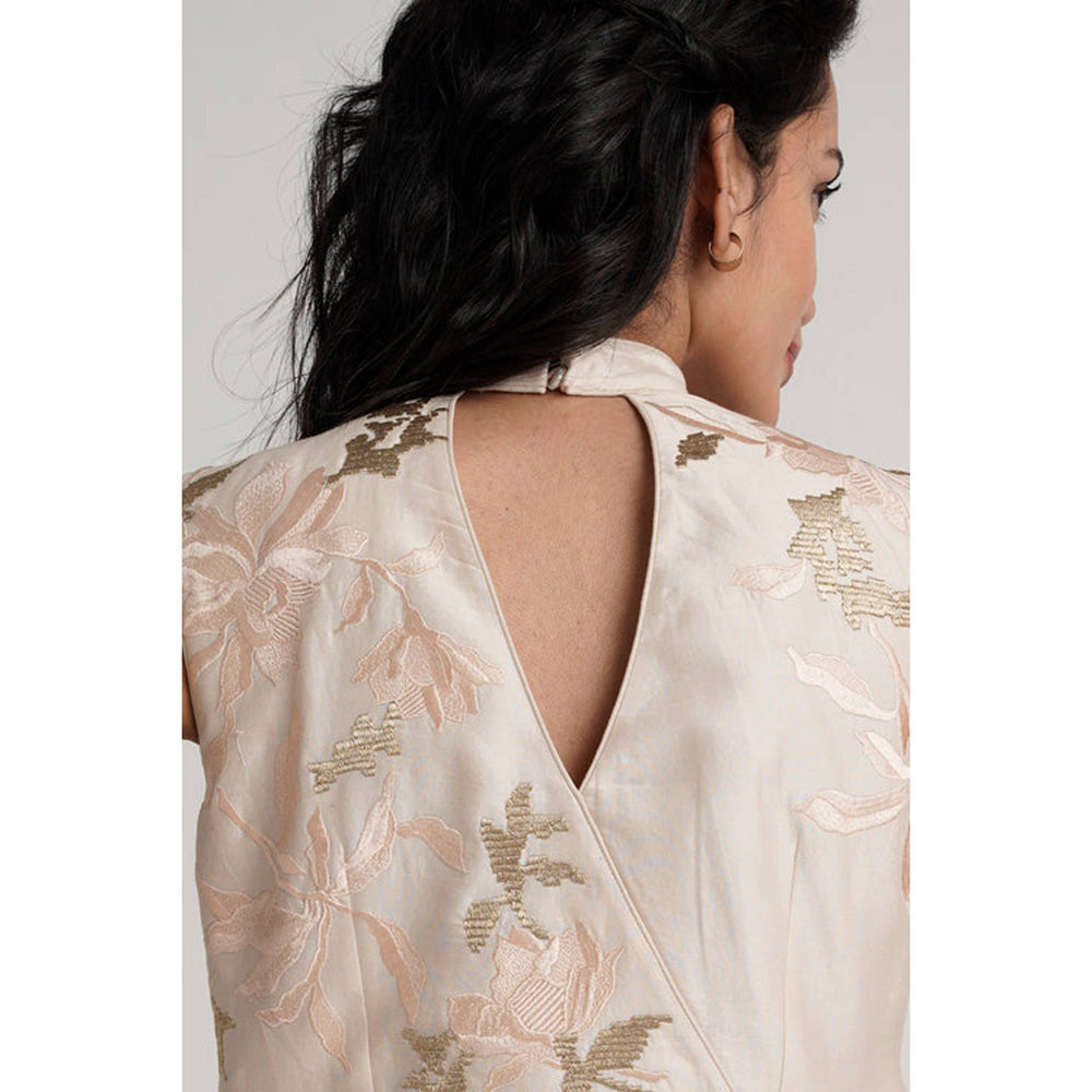 MADDER MUCH Polly Oyster Beige Modern Kurta with Pant and Dupatta