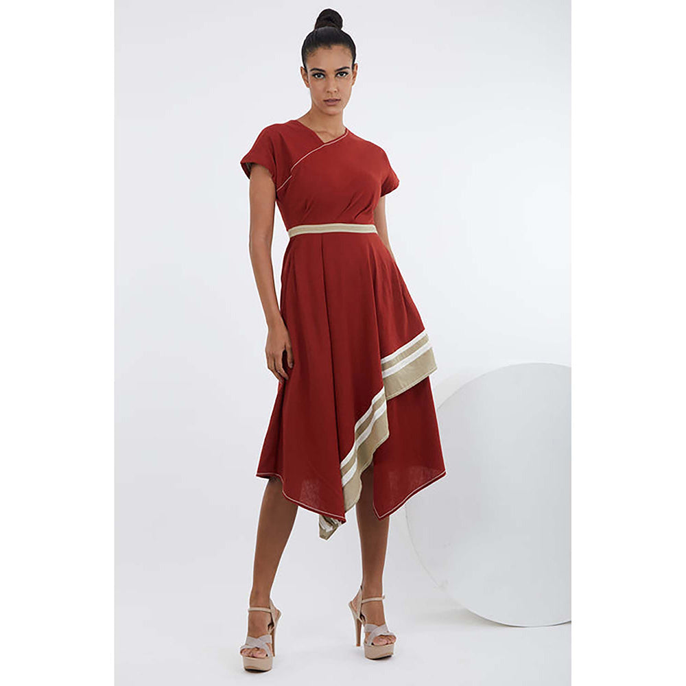 MADDER MUCH Sumi - Madder Red Trapeze Dress