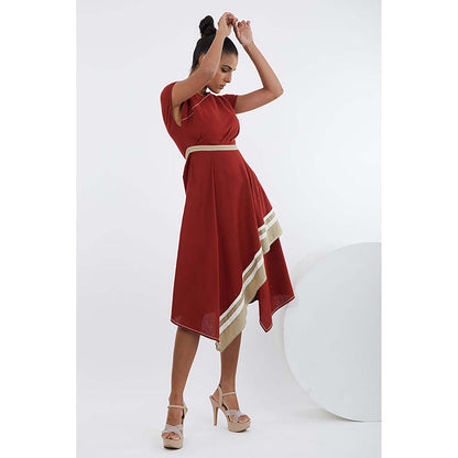 MADDER MUCH Sumi - Madder Red Trapeze Dress