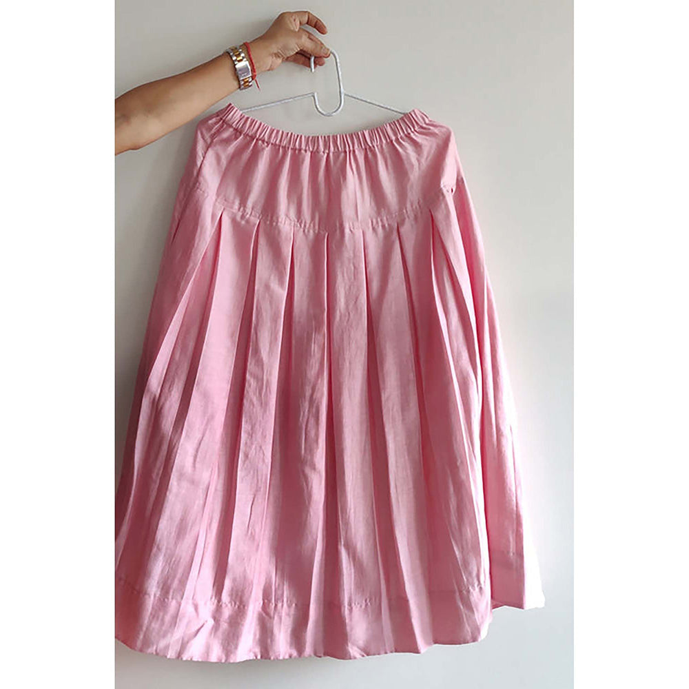 MADDER MUCH Bloome - Old Rose Pleated Midi Skirt With Wrap Top