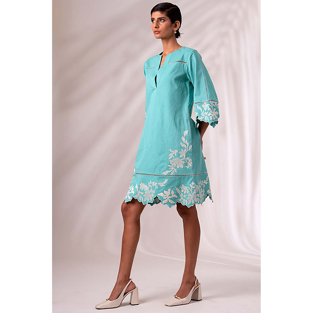 MADDER MUCH Mason - Sea Green Short Dress