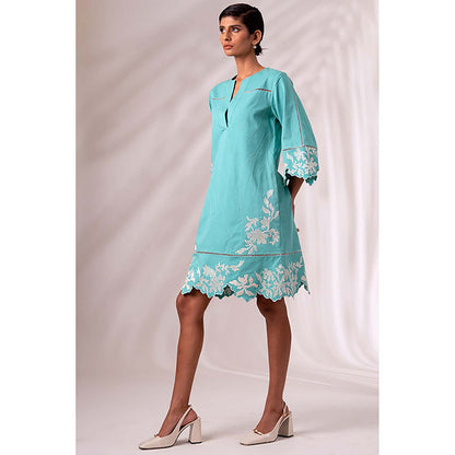 MADDER MUCH Mason - Sea Green Short Dress