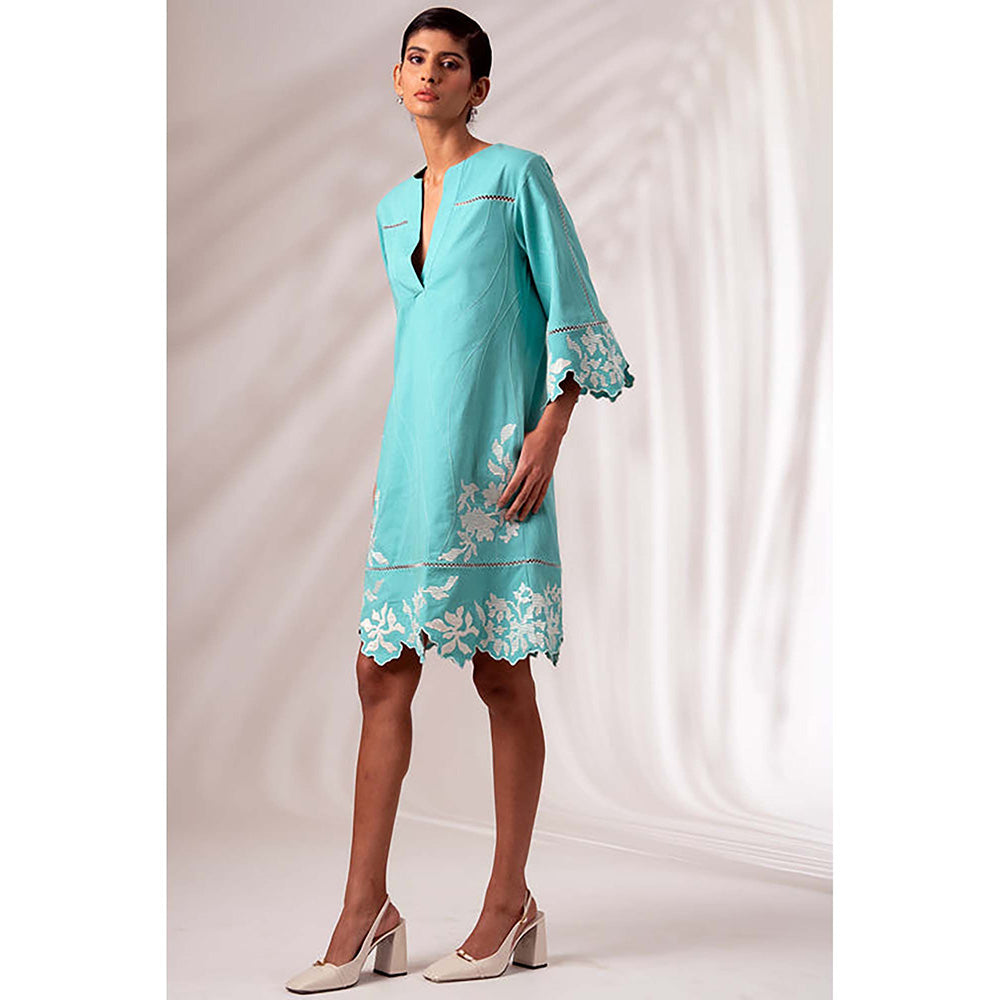 MADDER MUCH Mason - Sea Green Short Dress