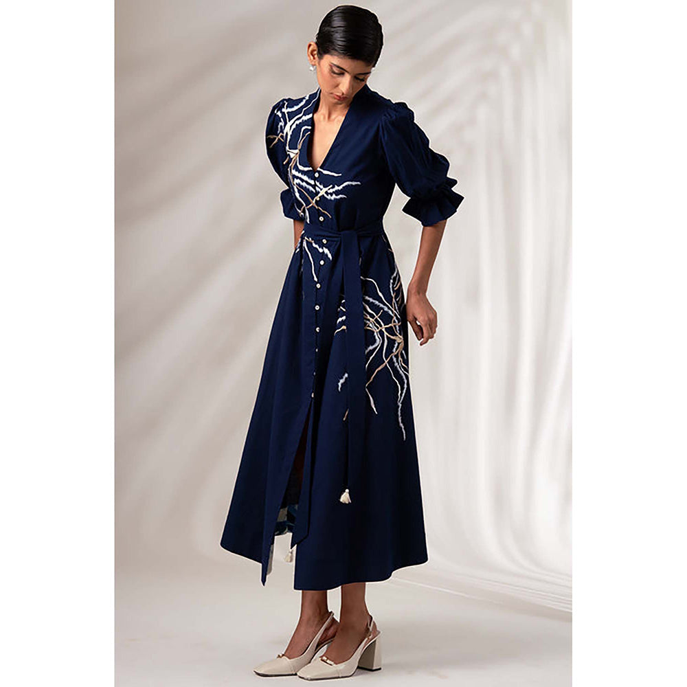 MADDER MUCH Kai - Indigo River Delta Long Dress