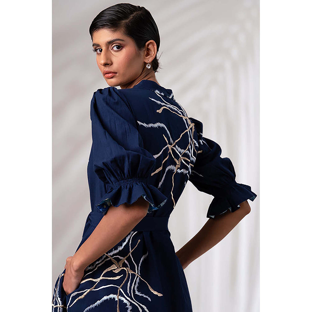 MADDER MUCH Kai - Indigo River Delta Long Dress