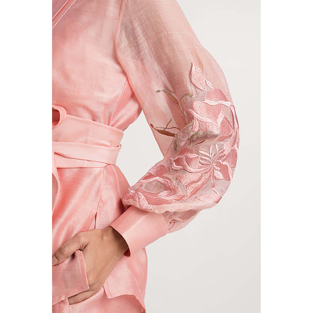 MADDER MUCH Grace - Old Rose Wrap Top With Ankle Pants