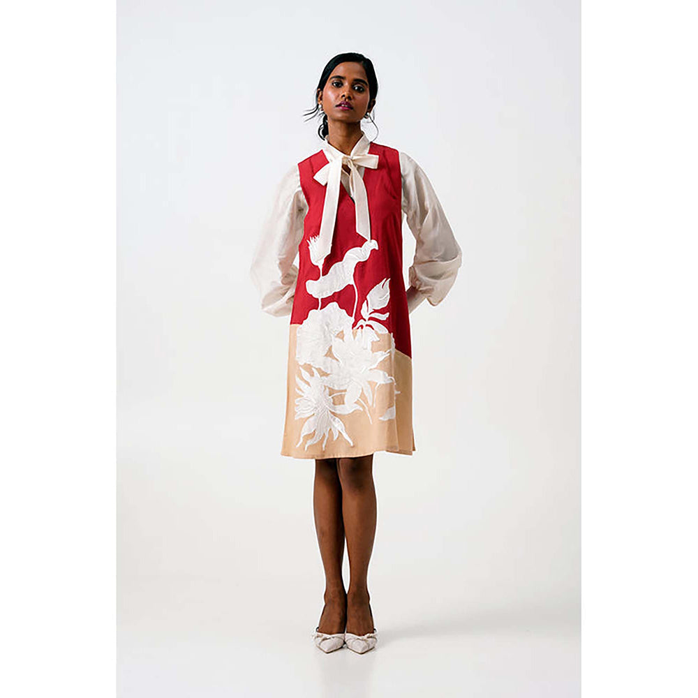 MADDER MUCH Madder Melody - Neck Tie Shirt Short Dress