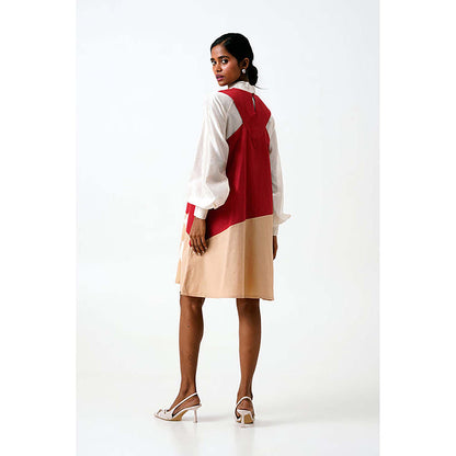 MADDER MUCH Madder Melody - Neck Tie Shirt Short Dress