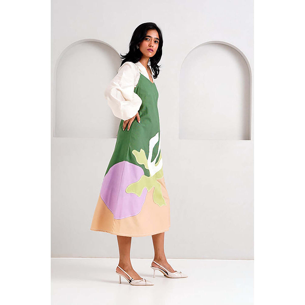 MADDER MUCH Pine Green Yana - Blouson + Slip Dress