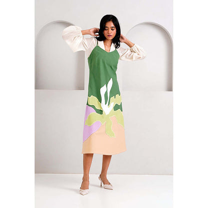 MADDER MUCH Pine Green Yana - Blouson + Slip Dress
