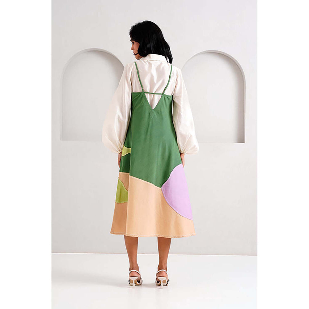 MADDER MUCH Pine Green Yana - Blouson + Slip Dress