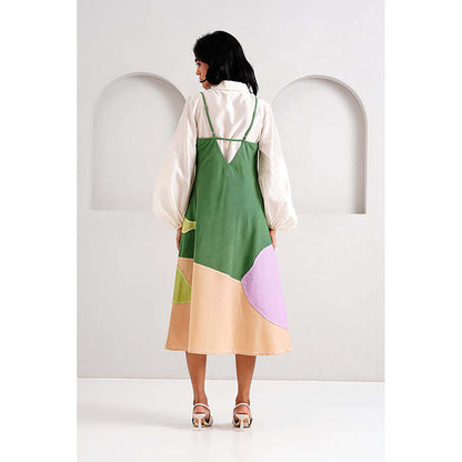 MADDER MUCH Pine Green Yana - Blouson + Slip Dress