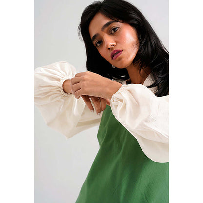 MADDER MUCH Pine Green Yana - Blouson + Slip Dress