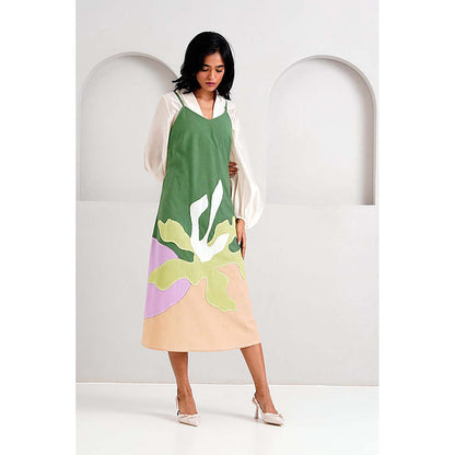 MADDER MUCH Pine Green Yana - Slip Dress