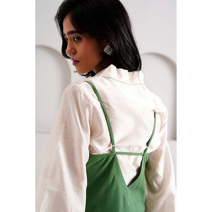 MADDER MUCH Pine Green Yana - Slip Dress