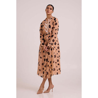 MADDER MUCH Neo - Almond Burst Flap Trench And Slip Dress