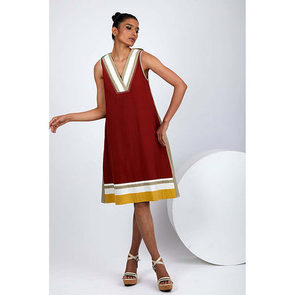 MADDER MUCH Muyu - Shoulder Tab Sleeveless A-Line Dress