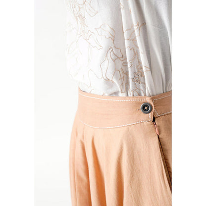 MADDER MUCH Cotton White Collar Neck Floral Top