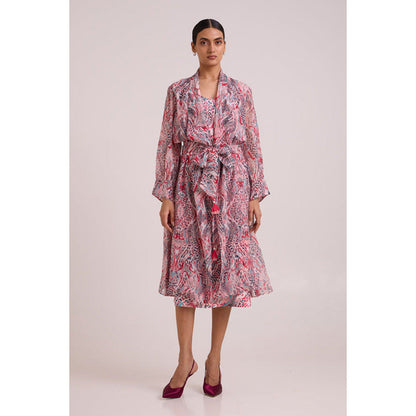 MADDER MUCH Joanne - Tropical Buzz Trench Jacket Set