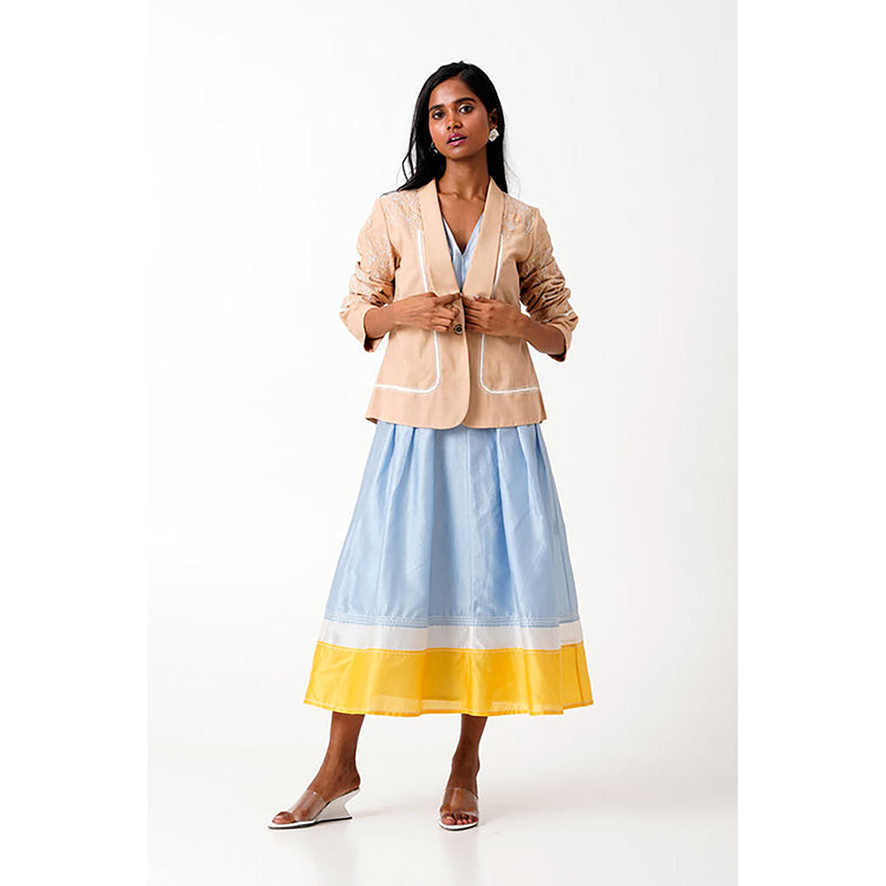 MADDER MUCH Latte Bree - Vintage Embroidered Blazer